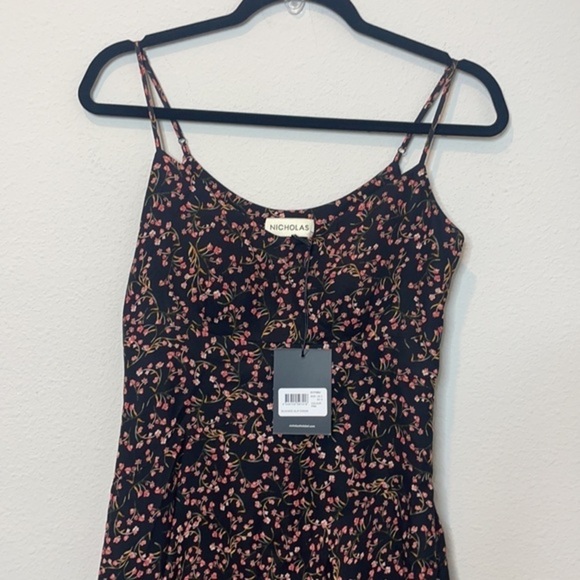 NWT NICHOLAS Blocked Slip Dress Persimmon Multi - Picture 9 of 12